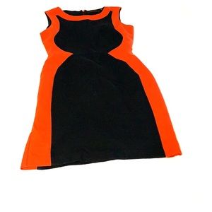 Black and orange dress